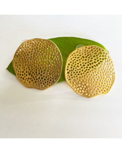 Pendientes círculos dorados
