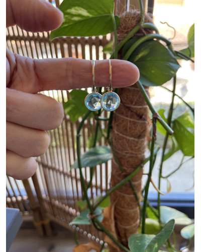 AROS PEQUEÑOS CON CUARZO AZUL