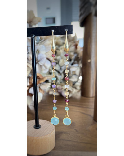 Pendientes colores y azul