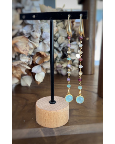 Pendientes colores y azul