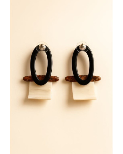 Pendientes boho chic cuerno