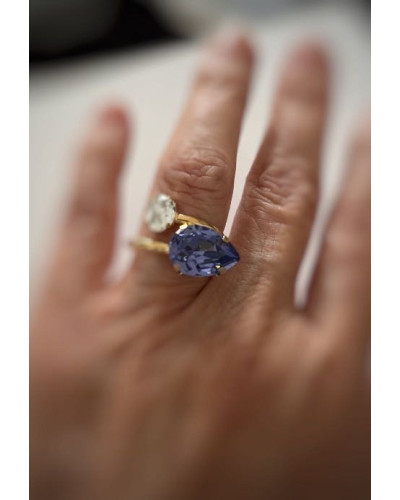 Anillo adaptable zafiro